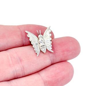 Vintage Mexico Sterling Silver 925 Butterfly Pin Brooch